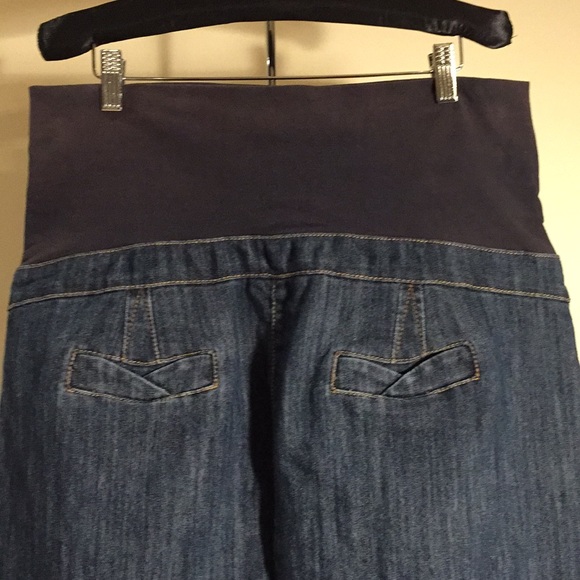 Thyme Maternity Casual Blue Denim Jean Skirt Size XL - Picture 5 of 12